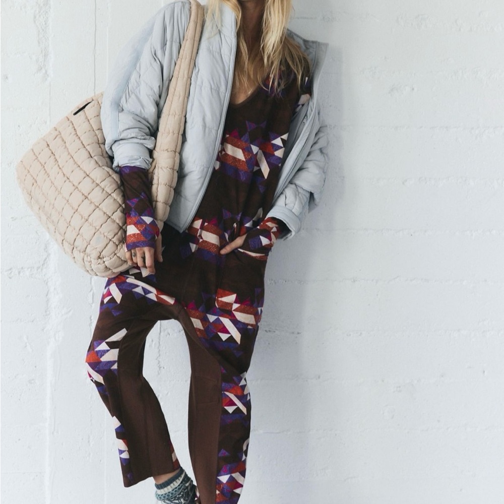 NWT FP Movement by Free People Hot Shot Long Sleeve Printed Onesie Small